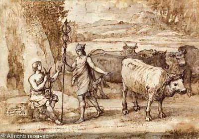 hermes apollo's cattle|what did Hermes give Apollo.